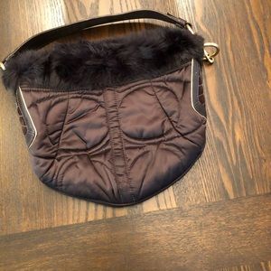 Coach purse with fur